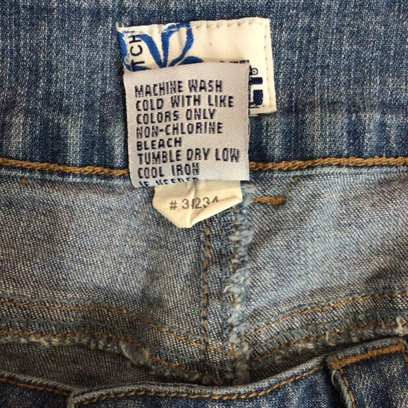 TILT Stretch Medium Wash Blue Denim Capris - Size 7 - Picture 10 of 12